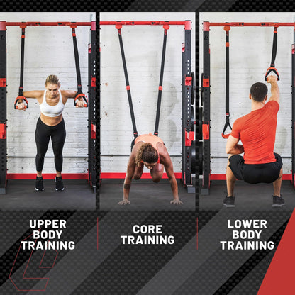 Lifeline Jungle Gym XT Body Weight Suspension Trainer System – Patented Split Anchor, Full-Body Workout, Lightweight Home Suspension Training Kit for Home Gym, Workout Equipment