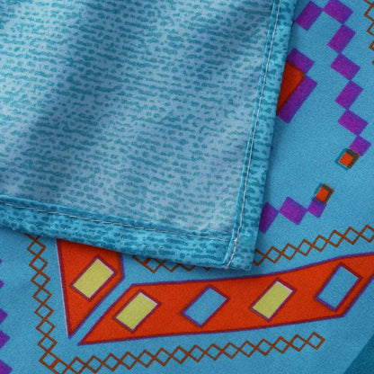 Pangzi Bohemian Retro Bedding Sheet Set,1 Fitted Sheet, 1 Flat, 2 Pillow Cases - 4 Piece (King, Red)