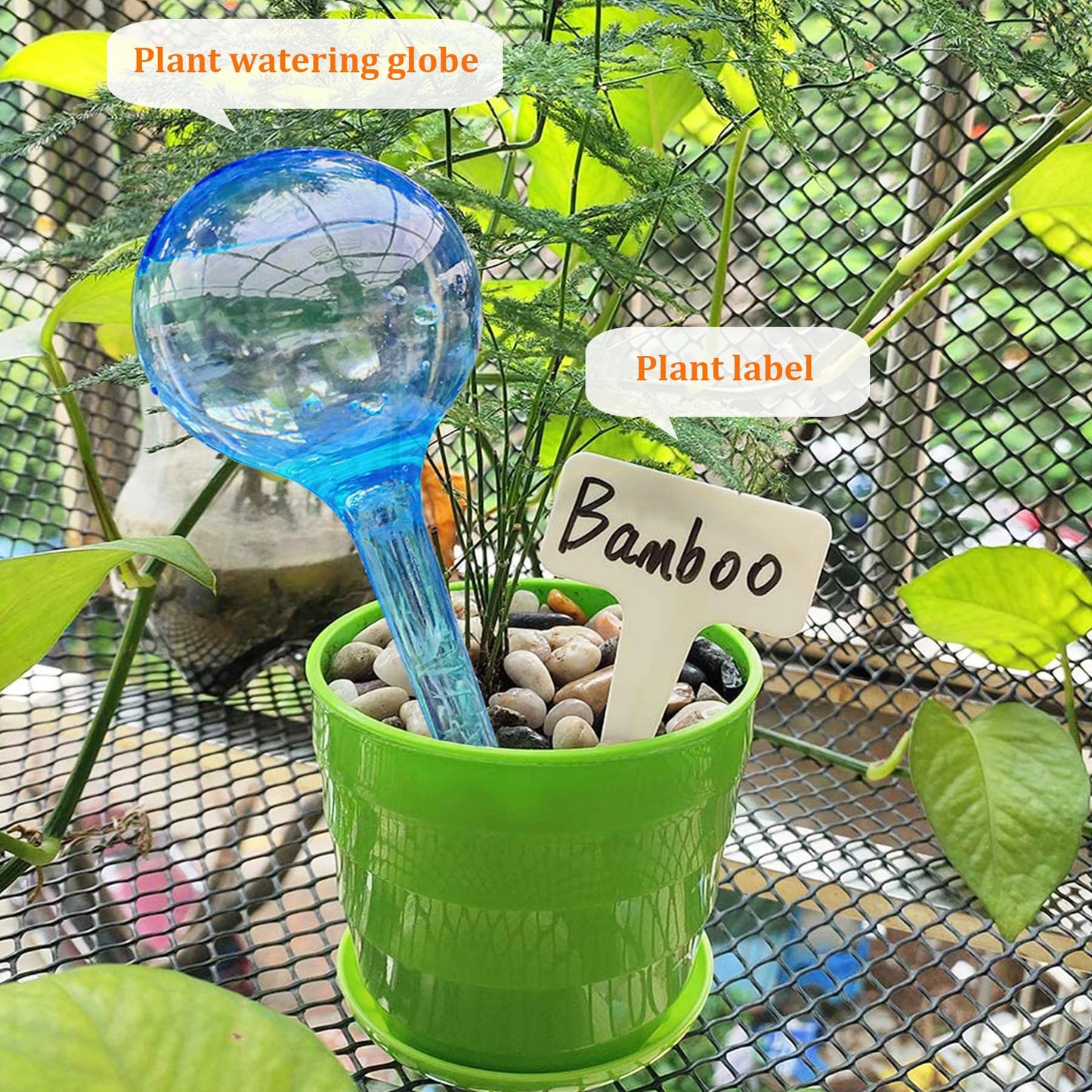 MOONSOUND Self Watering Globes for Plants - 10pcs Automatic Watering Bulbs for Indoor & Outdoor Potted Plants, Vacation Plant Care, Water Conservation Device