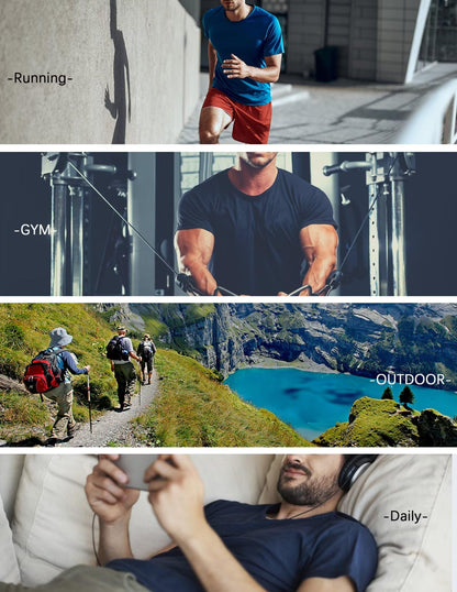 OYGSieg 6 Pack Workout Shirts for Men Short Sleeve Athletic Active Tops Quick Dry Crew Neck T Shirt for Running XL