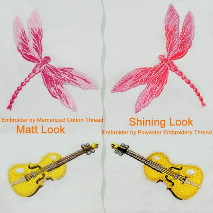 New brothread - 18 Options - Multi-Purpose 100% Mercerized Cotton Threads 50S/3 600M(660Y) Each Spool for Quilting, Serger, Sewing and Embroidery - 24 Basic Colors