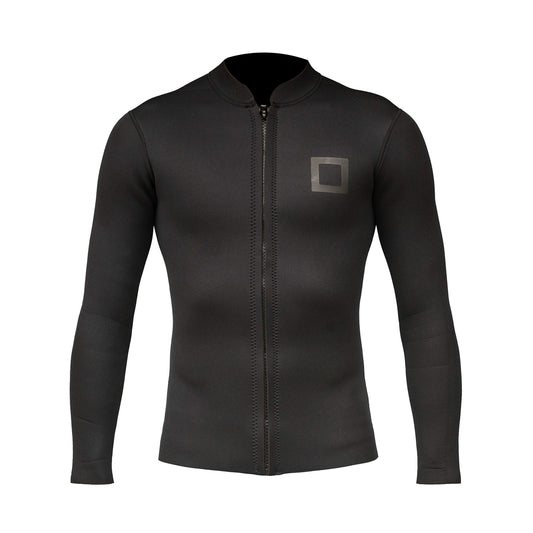 Surf Squared Men's Wetsuit Top Jacket 2mm or 3mm - Neoprene Long Sleeve for Warmth & Comfort, Extended Back Flap - Ideal for Surfing, Snorkeling & Watersports - 2X-Large - 3MM