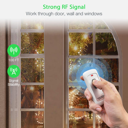 Remote Control Outlet, TESSAN Wireless Electrical Plug Switch for Lights, Lamps, Fans, 100ft RF Range, 1200W (1 Remote + 1 Outlet)