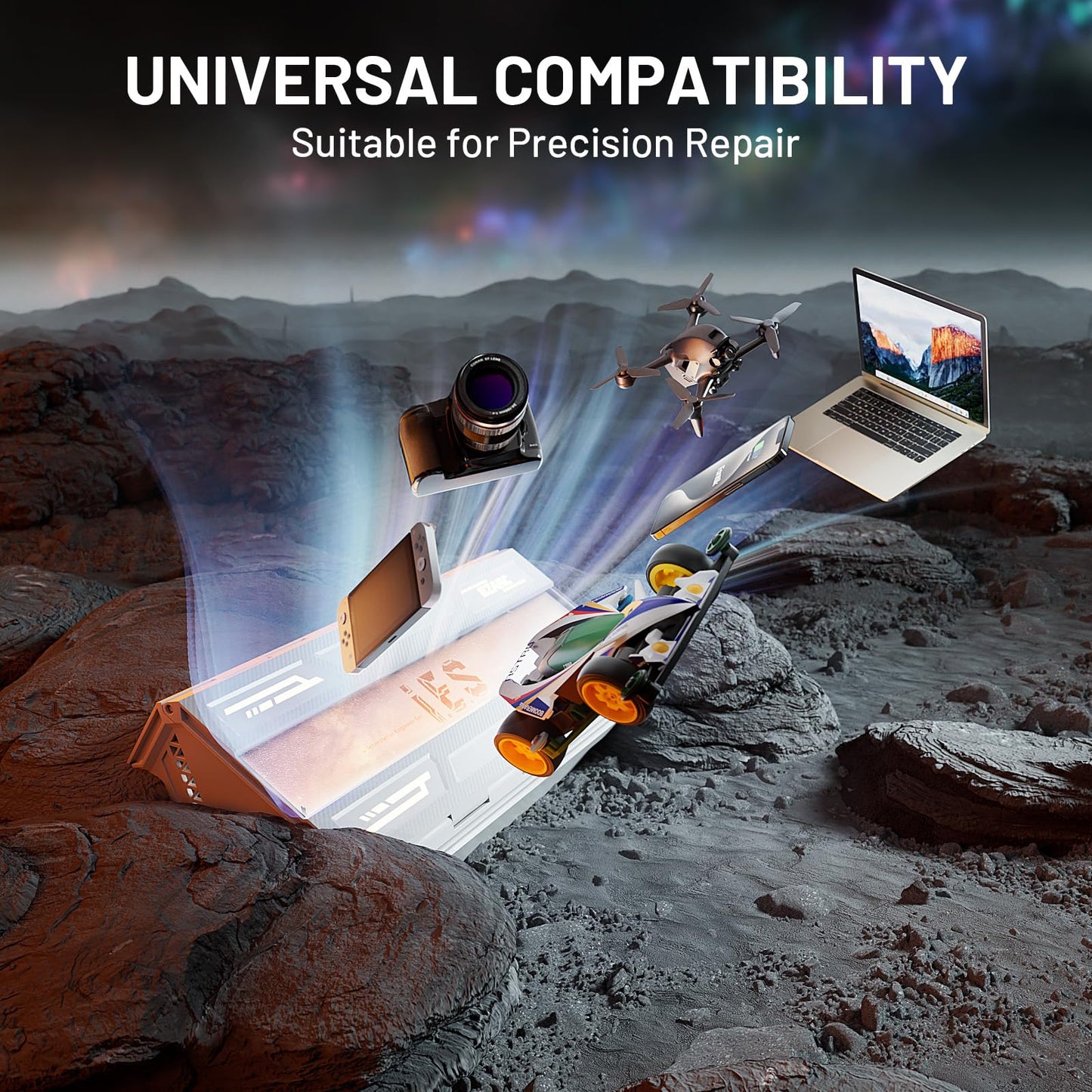 EZARC Electric Screwdriver Set, 181 in 1 Cordless Screwdriver, 3 Torque Settings with 160 Magnetic Precision Bits, Power Screwdriver Repair Tool Kit for Phone Laptop Camera Watch Computer-White