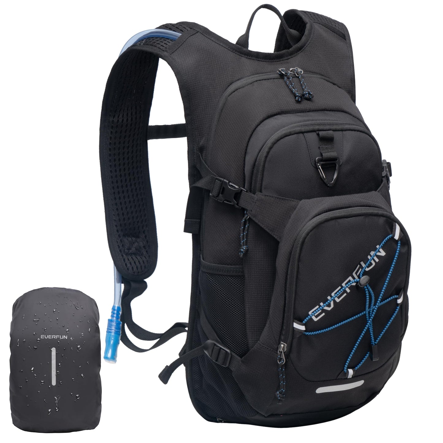 EVERFUN Hydration Backpack 18L Hiking Water Backpack with Water Bladder 2L, Women Men Hydration Pack Insulated Daypack Lightweight Hydropack with Rain Cover for Hiking, Cycling, Running, Festivals