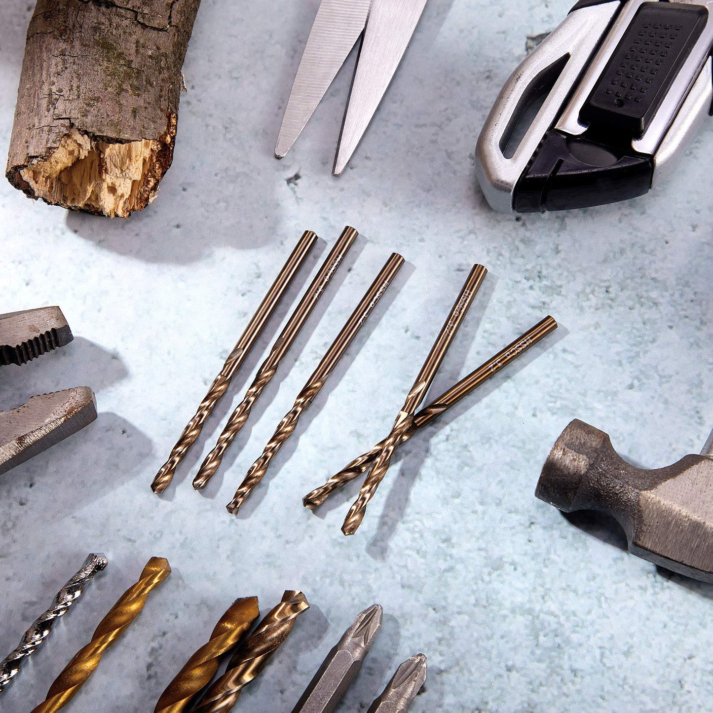 Mudder 15 Pieces 1/8" Drill Bit M35 High Speed Steel Twist Cobalt Drill Bit Set for Hardened Metal Stainless Steel Cast Iron Woodwork Plastic (1/8 Inch)