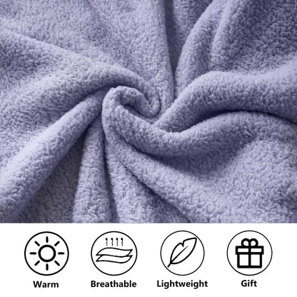 FarryFazzy Sherpa Wearable Blanket Hoodie Gifts for Women, Cozy Warm Oversized Hoodie Sweatshirt Blanket with Pockets for Adults, One Size Fits All(Purple)