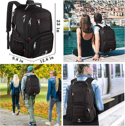 LTINVECK Travel Laptop Backpack, Extra Large Backpack for Men Women with USB Charging Port, TSA Friendly Heavy Duty Big Business Computer Bag Tech Backpacks Bag Fit 17 Inch Laptops, RFID Backbag