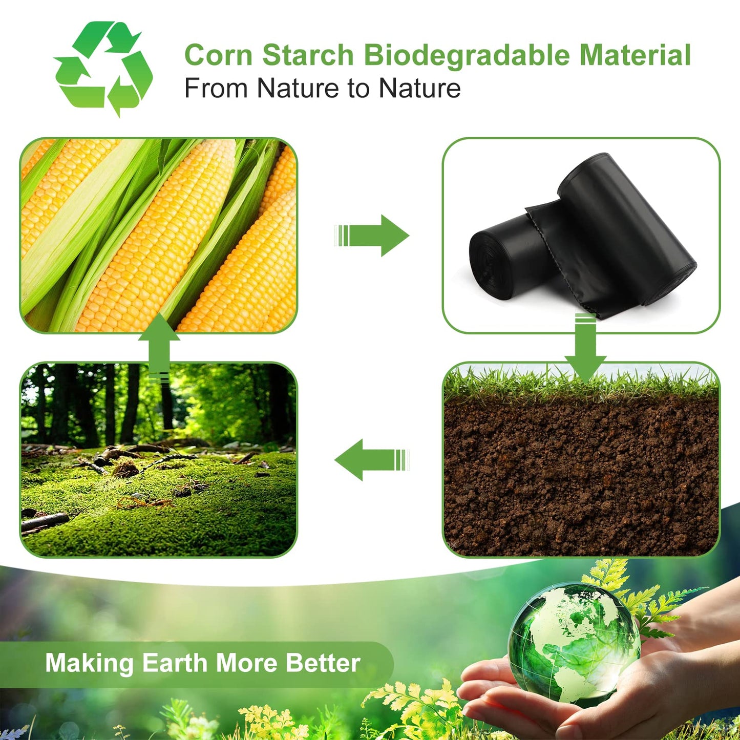 Portable Toilet Bags - LITFP 50 Count Biodegradable Waste, 8 Gallon Porta Potty, Thickened Compostable Camping Toilet Bags for Portable Potty Bucket Camping Adults Car Travel