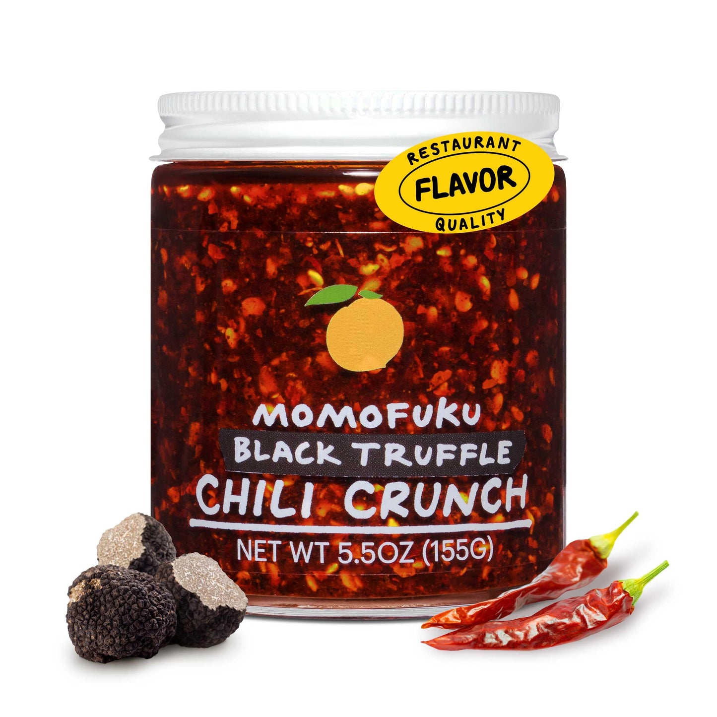 Momofuku Black Truffle Chili Crunch by David Chang, (5.5 Ounces), Chili Oil with Crunchy Garlic and Shallots, Spicy Chili Crisp with Real Truffle for Cooking as Sauce or Topping (Packaging May Vary)