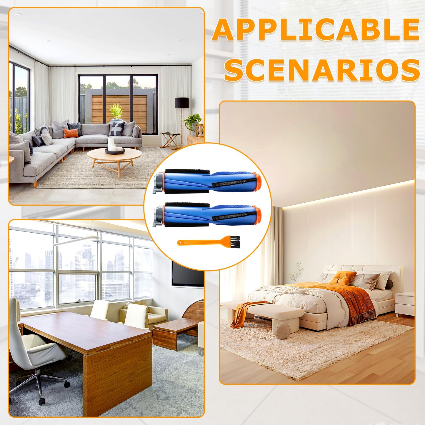 Main Roller Brush Replacement for Shark Matrix RV2300 & Shark AI RV2300S RV2310 RV2310AE AV2310 AV2310AE RV2320S UR2350AE AV2501S AV2501AE RV2502AE Main Brush Robot Vacuum Accessories Parts LUXRILIX