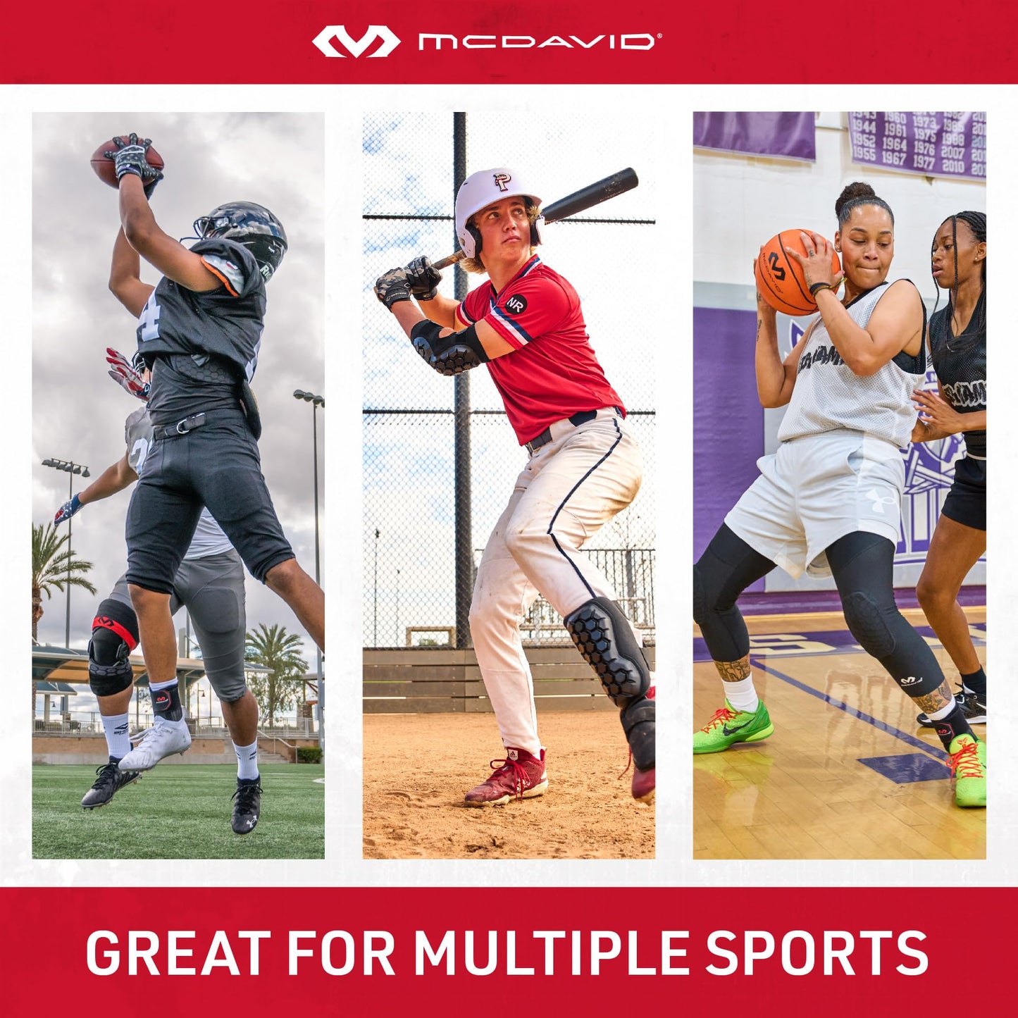 McDavid Men's Athletic Supporter Jockstrap, Lightweight & Protective Design with Wide Waistband for Comfort & Support, Cup Not Included, White, Adult S, 2-Pack