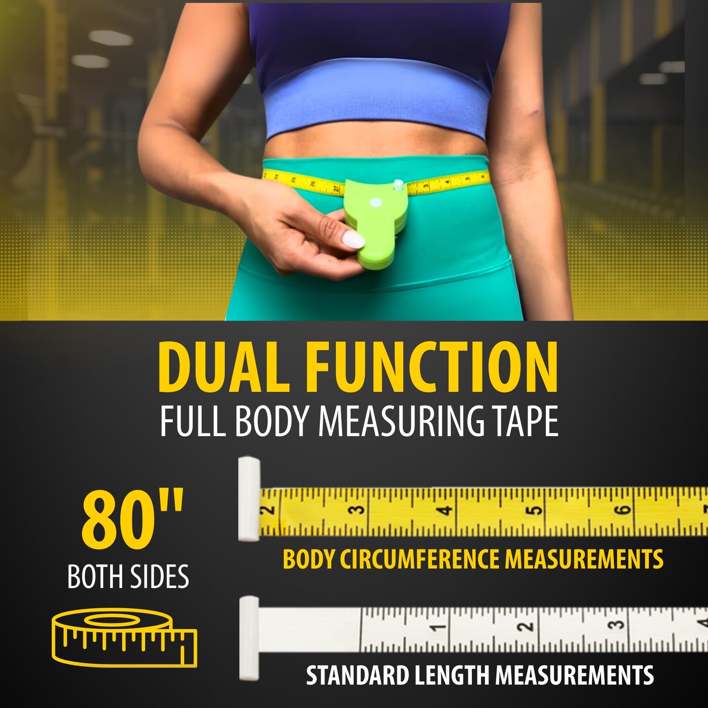 Perfect Body Tape Measure - 80 Inch Automatic Telescopic Tape Measure - Retractable Measuring Tape for Body: Waist, Hip, Bust, Arms, and More (Green - 80 inch)