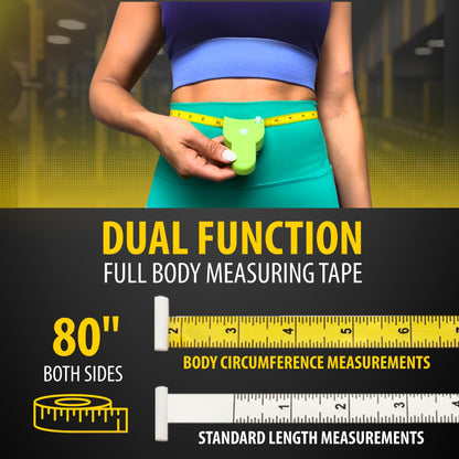 Perfect Body Tape Measure - 80 Inch Automatic Telescopic Tape Measure - Retractable Measuring Tape for Body: Waist, Hip, Bust, Arms, and More (Green - 80 inch)