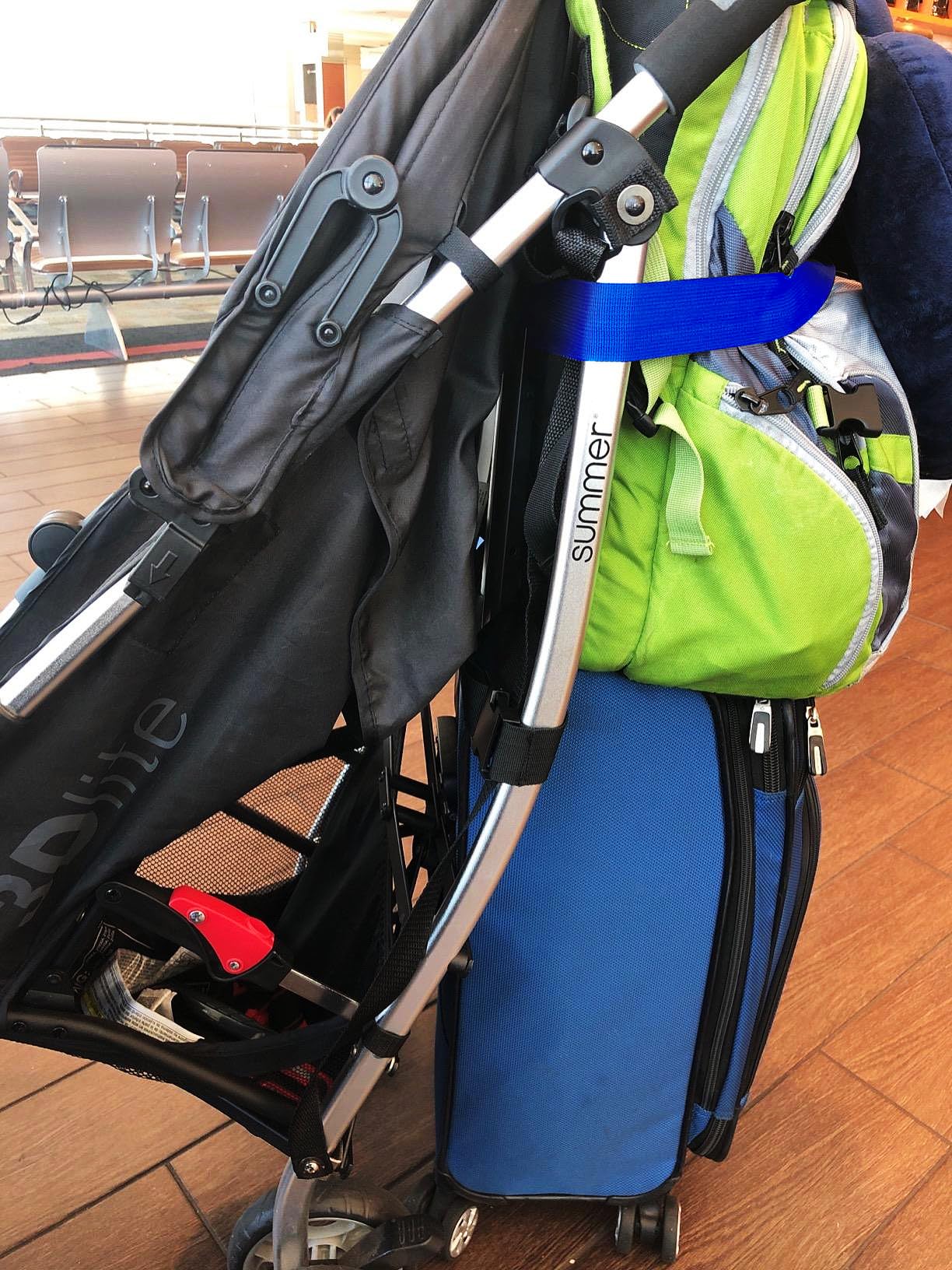 2Pack Luggag Straps for Carry On Bag, Adjustable Suitcase Belt Add Bag Travel Attachment Accessories for Connect Your 3 Luggages, Blue