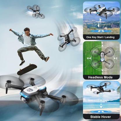 Drone with Camera 1080P FPV Foldable Drone for Beginners, Mini Drone with Altitude Hold, One Key Take Off/Land, Trajectory Flight, 3D Flip, 3 Speeds, Gravity Control,Toys for Boys Girls