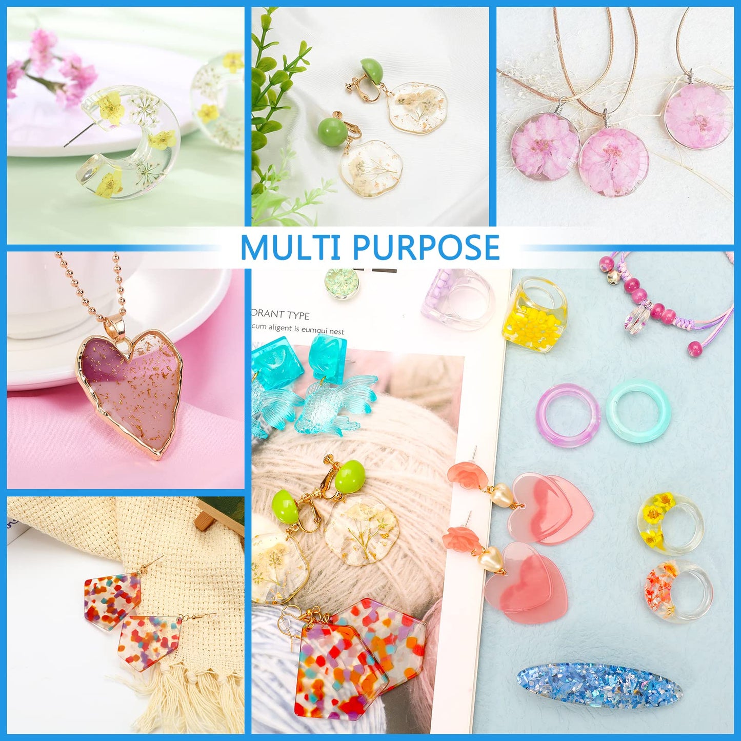 KISREL UV Resin 300g - Upgraded UV Resin Kit, Hard Type Crystal Clear Ultraviolet Curing UV Epoxy Resin for Craft Jewelry Making