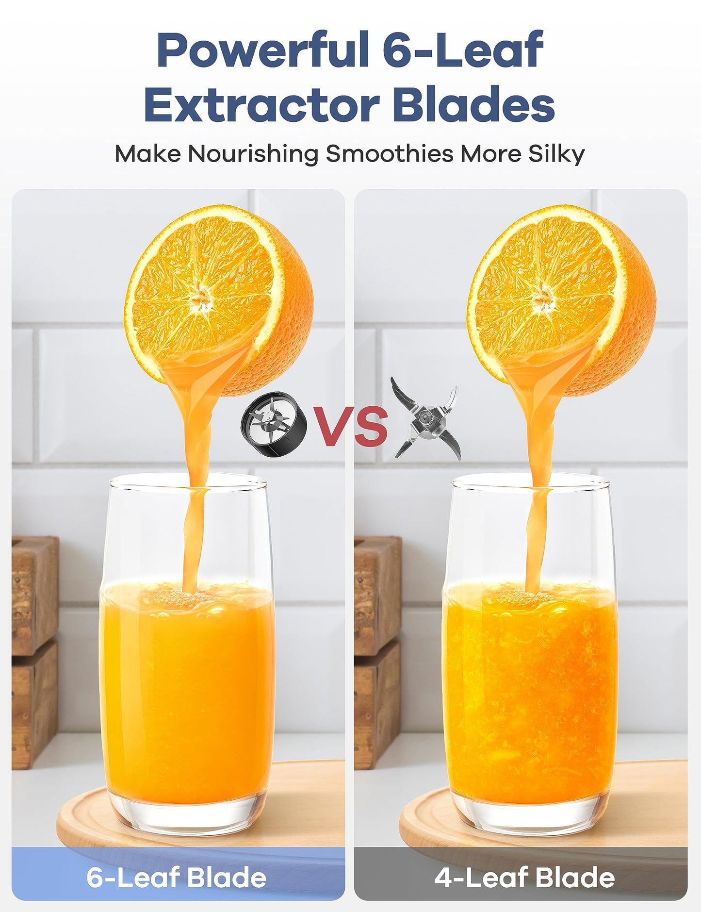 Ganiza Smoothie Blender, 900W Blenders for Shakes and Smoothies, 15-Piece Personal Blender and Grinder Combo for Kitchen, Smoothies Maker with 4 BPA-Free Portable Cup, Nutritious Recipe