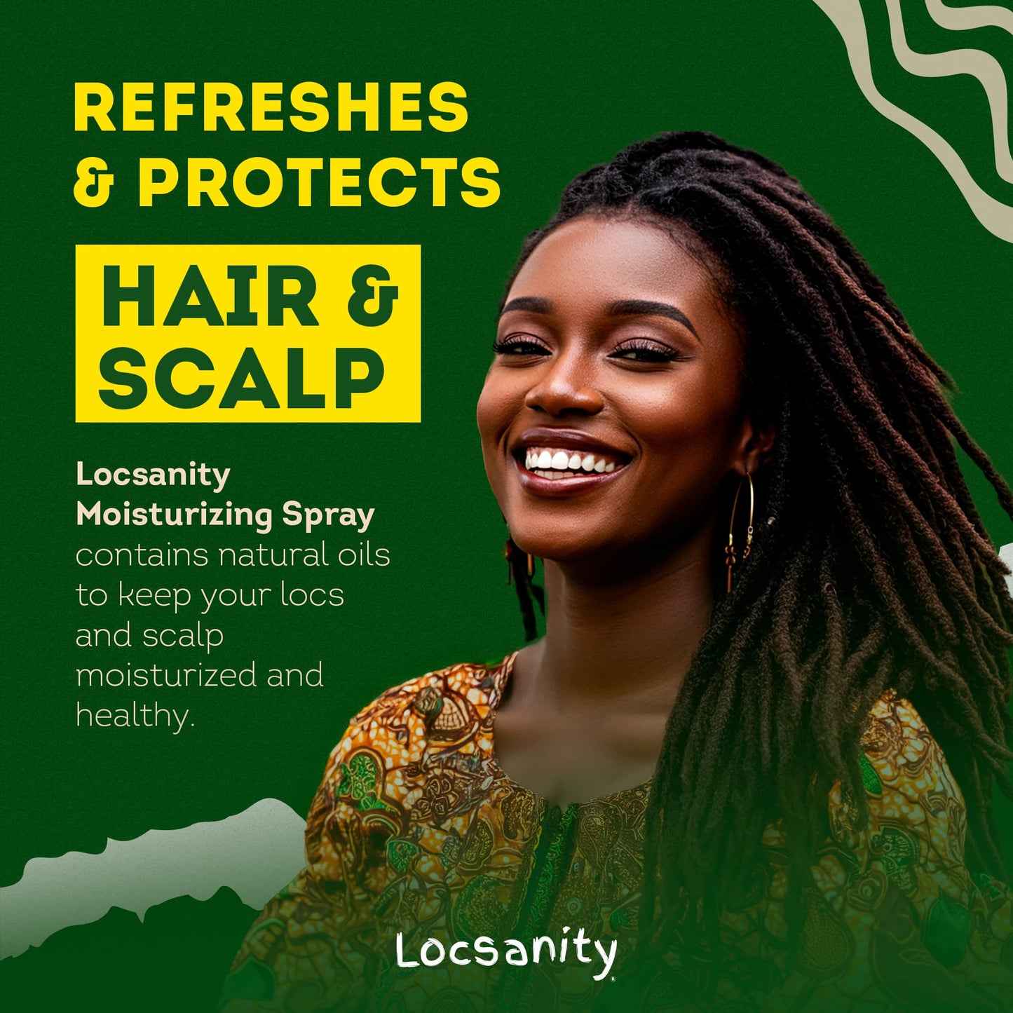 Locsanity Daily Moisturizing Refreshing Spray for Locs, Dreadlocks - Rose Water and Peppermint Hair Scalp Moisturizer, Dreadlock Spray - Natural Loc Care and Maintenance (8oz)
