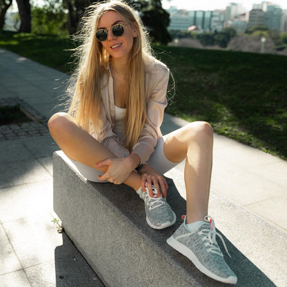 ALEADER Women's Energycloud Slip On Walking Shoes Pure Running Shoes for Gym Workout Treadmill Running Errands White Gray Size 7.5 US