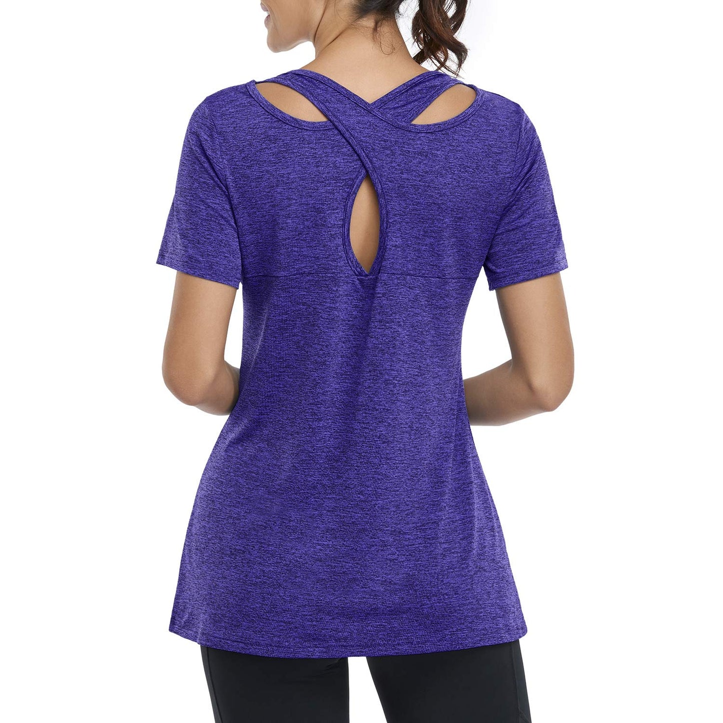 Kimmery Womens Summer Tops 2025 Womens Workout Tops for Women 2025 Womens Shirts for Women Shirts Casual Summer L Purple