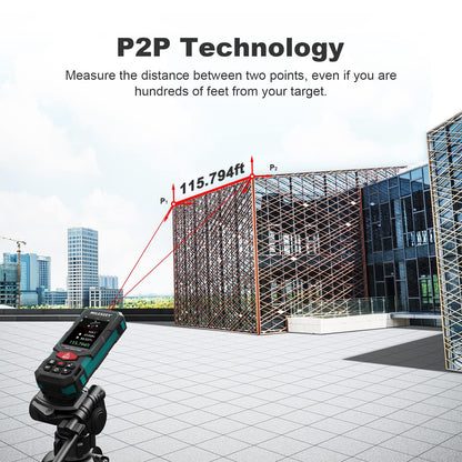 Laser Measure, MiLESEEY 330Ft Laser Distance Meter, Rechargeable Multifunctional Laser Measurement Tool with Pointfinder Camera,P2P Technology, Perfect for Outdoor Long-Range Measuring