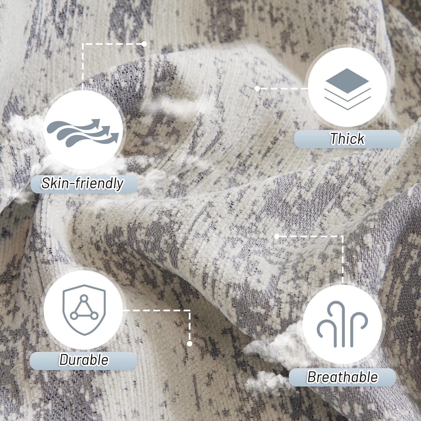 MYSKY HOME Couch Cover for Sectional Sofa Set - Washable Pet Couch Cover, 3 Cushion, Chenille, Multi-Use, 91" X150