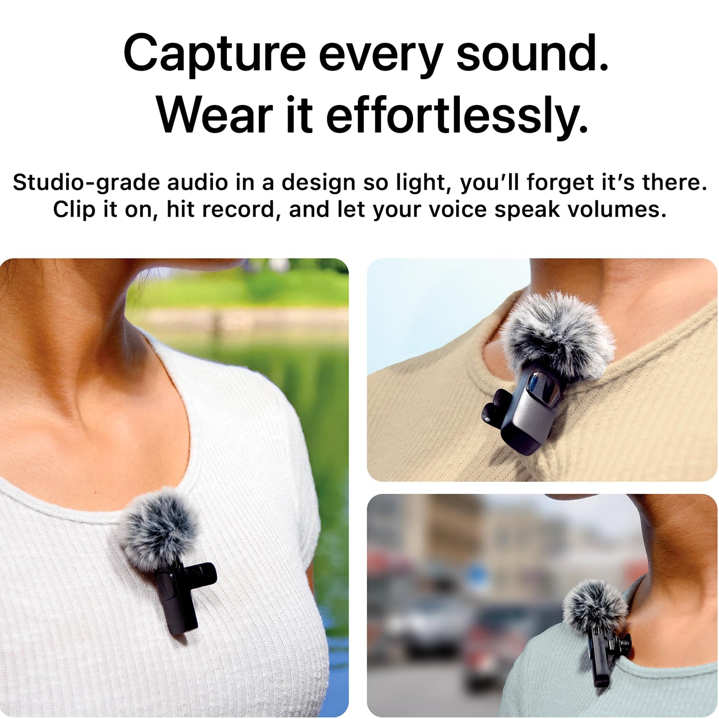 Mini Mic Pro (Latest Model) - Professional Wireless Microphone for iPhone, iPad, Android, Lavalier Microphone for Video Recording - iPhone Mic Crystal Clear Recording with USB-C for Content Creators