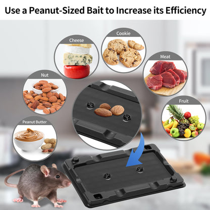 LULUCATCH Mouse & Insect Traps 12 Pack, Heavier Sticky Traps with Non-Toxic Glue for Small Mice & Insects. Sticky Mouse Traps Indoor, Easy to Set, Pet Safe Pest Control