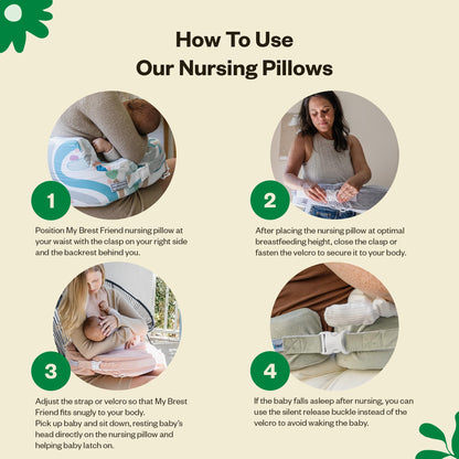 My Brest Friend Twin Nursing Pillow - Enhanced Comfort with Slipcover - Ultimate Ergonomic Support for Breastfeeding- Adjustable Strap and Silent Release Buckle with Handy Side Pocket, Evening Grey