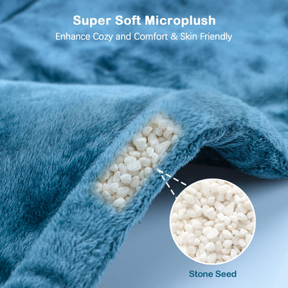 NIUONSIX Heating Pad for Neck and Shoulders and Back, Birthday Gifts for Women Mom Wife Men Dad, Weighted Electric Heated Wrap for Pain Relief and Daily Relax, 6 Heat Settings 4 Timers Auto Off, Blue