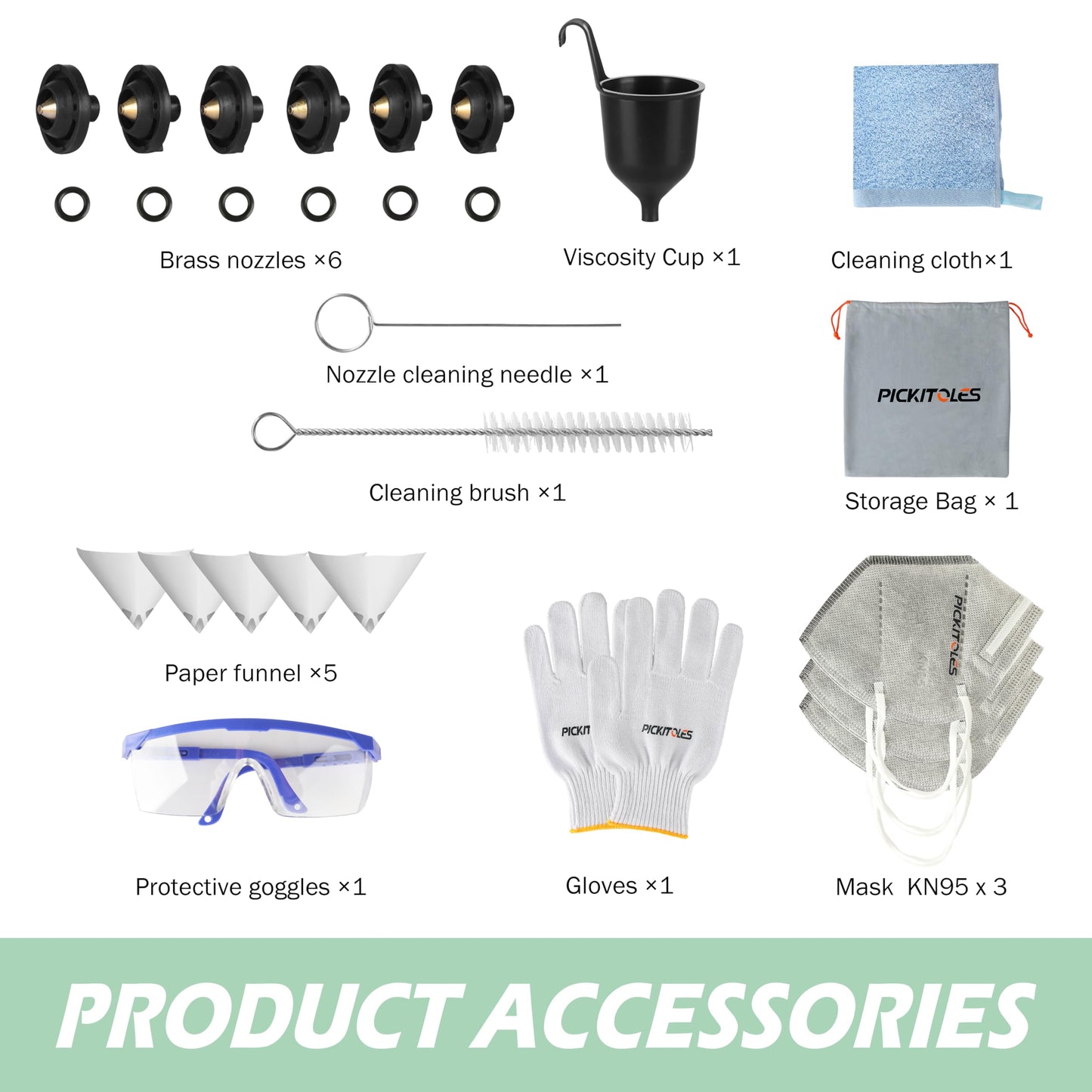 1000W HVLP Paint Sprayer High-Efficiency Electric Spray Gun with 6 Nozzles,Variable Patterns & Adjustable Flow, 47oz (1400ml) Detachable Container,Easy to Clean for Home Improvement Projects Avocado