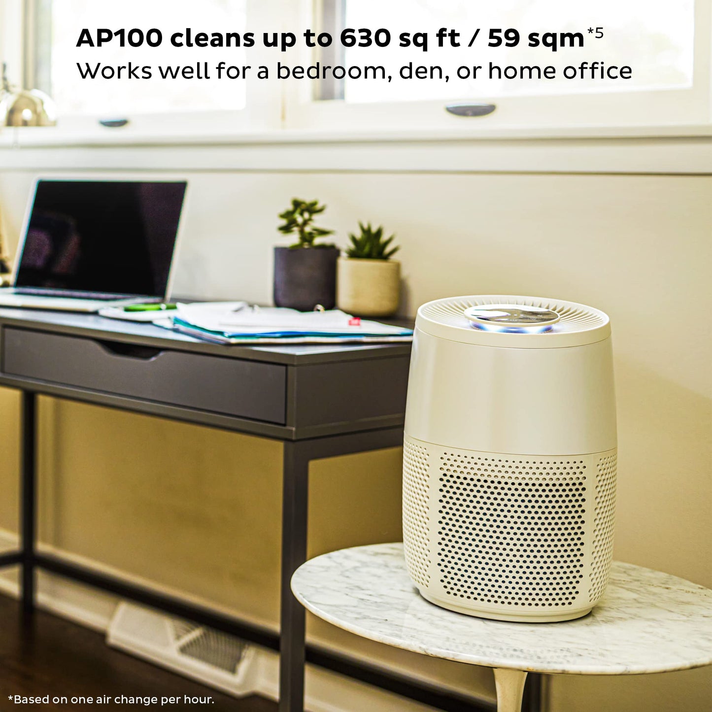 Instant HEPA Quiet Air Purifier, From the Makers of Instant Pot with Plasma Ion Technology for Rooms up to 630ft2; removes 99% of Dust, Smoke, Odors, Pollen & Pet Hair, for Bedrooms & Offices, Pearl