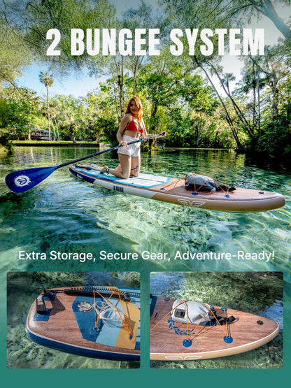 Niphean Inflatable Stand Up Paddle Board with Stabiltrac Fin Design and Durable SUP Accessories, 11’ Stable Inflatable Paddle Boards for Adults & Youth of All Skill Levels