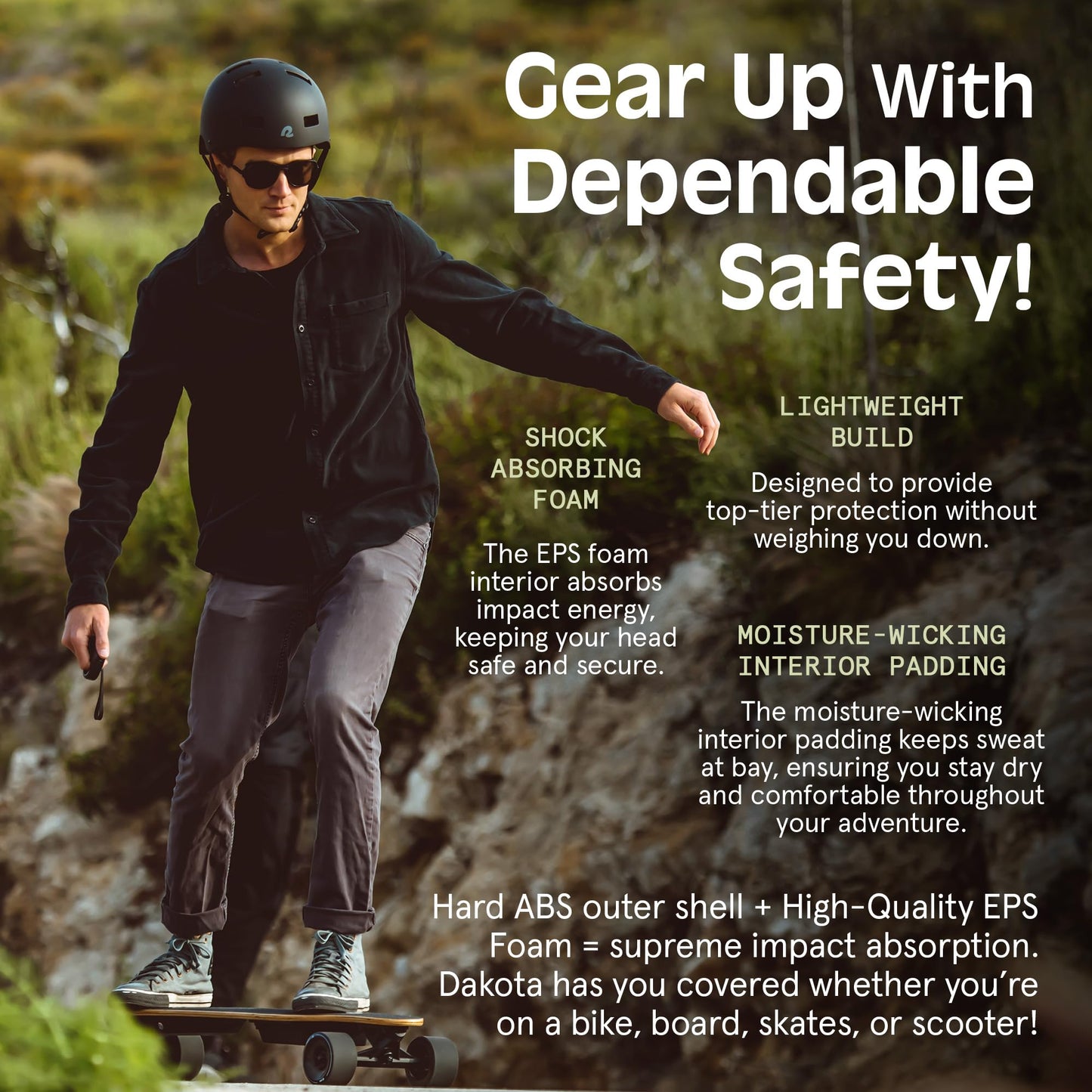 Retrospec Dakota Bicycle / Skateboard Helmet for Adults - Commuter, Bike, Skate, Scooter, Longboard & Incline Skating - Highly Protective & Premium Ventilation- Large - Matte Black, 4271