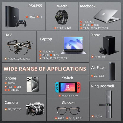 JOREST 52-IN-1 Precision Screwdriver Set, Mini Repair Tool Kit with Torx for Macbook, Computer, Laptop, iPhone, PS5, Xbox, Switch, Glasses, Watch, Ring Doorbell, Electronic, Small Gift Gadget for Men