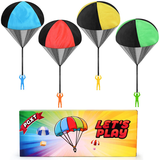 Parachute Toy for Kids, Outdoor Toys Flying Parachute Men, Inside & Outside Toys for or 3 4 5 6 7 8 9 10 11 12 Year Old, Thanksgiving Day for Boy Girl 4-8 Year Old, Unique Boys Party Favors