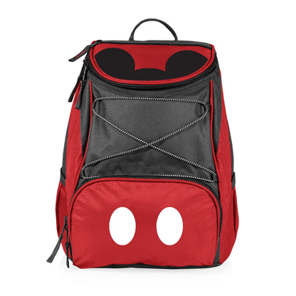 PICNIC TIME Disney Mickey Mouse Backpack Cooler, Insulated Leakproof Soft Cooler Backpack, Waterproof Beach Lunch Bag, Portable Hiking Backpack Ice Chest, Picnic & Travel Bag (Red with Gray Accents)