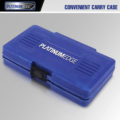 PLATINUMEDGE 13 Pieces Impact Bolt & Nut Remover Set, Stripped Bolt Extractor Set, Cr-Mo Extraction Tool Set with Solid Storage Case, Easy Out Rusted Rounded Damaged Nuts and Bolts