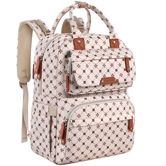 Legestori Baby Diaper Bag Backpack, Baby Bag for Girls Large Capacity with Stylish Flora, Travel Back Pack Multifunction Waterproof, Newborn Baby Registry Shower Gifts, Pink05