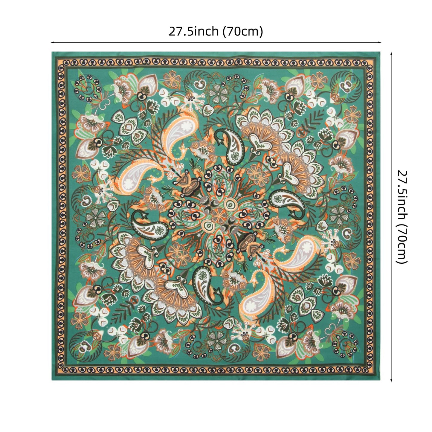 RIIQIICHY 27.5” Head Scarf for Women Hair Wrapping Like Silk Neck Scarves Square Banabana