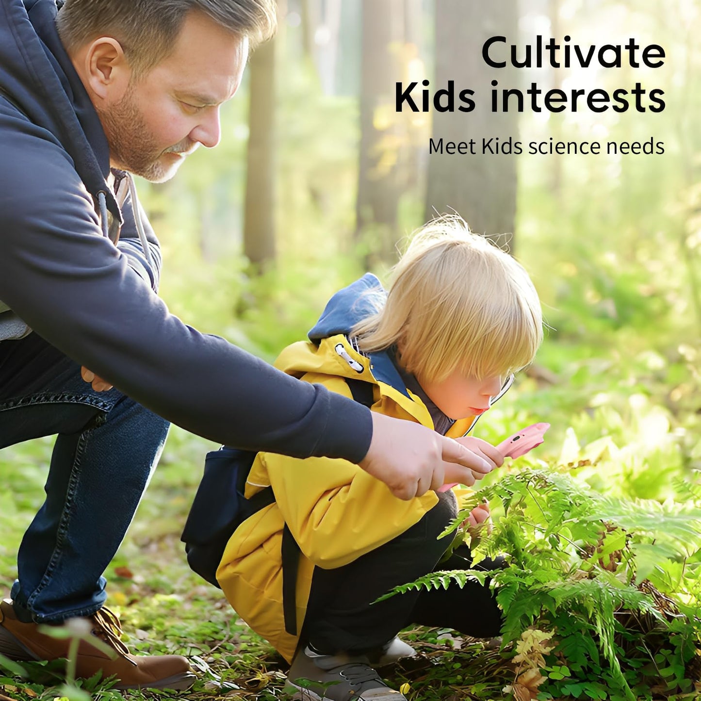 Portable Handheld Mini Digital Microscope for Kids - Educational Science Toys, Christmas & Birthday Gifts for Age 5 6 7 8 9 10 11 12 Girls & Boys (Pink)