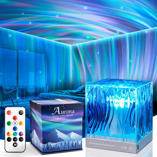 Northern Lights Projector, 18 Colors Galaxy Projector for Bedroom Lights for Classroom, Remote Night Light for Kids Dorm Decor, Cute Room Decor Aesthetic Teen Girl Gifts for Teens Girls Boy,Cool Stuff