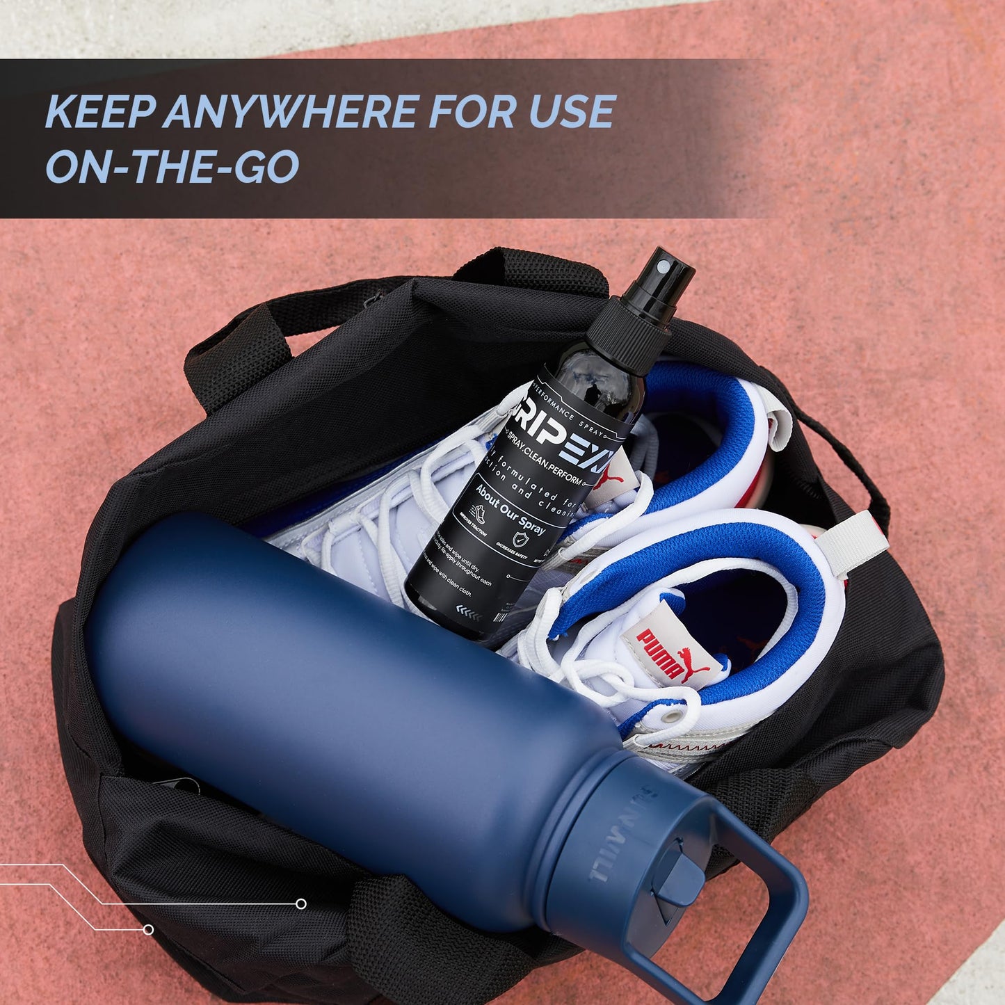 GRIPEXX 2 in 1 Sports Shoe Grip Spray, Provides Traction and Rejuvenates Soles. Multipurpose Grip Spray for Improving Basketball Shoe Grip. Anti Slip & Performance Enhancer