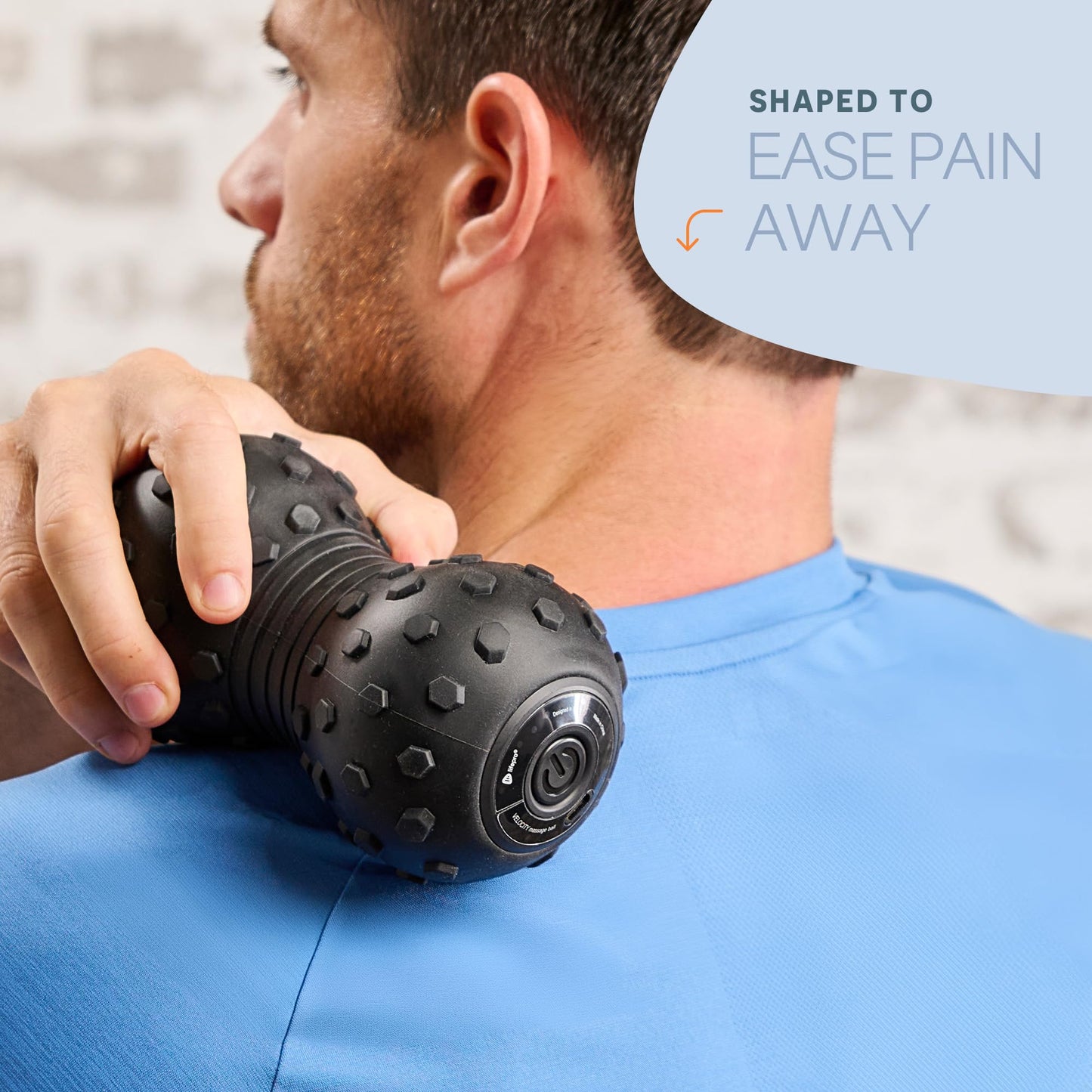 LifePro 4-Speed Vibrating Massage Ball - Peanut Massager Combines a Lacrosse Ball with Vibrating Foam Roller | Vibration Roller for Recovery, Mobility & Deep Tissue Trigger Point Therapy (Black)