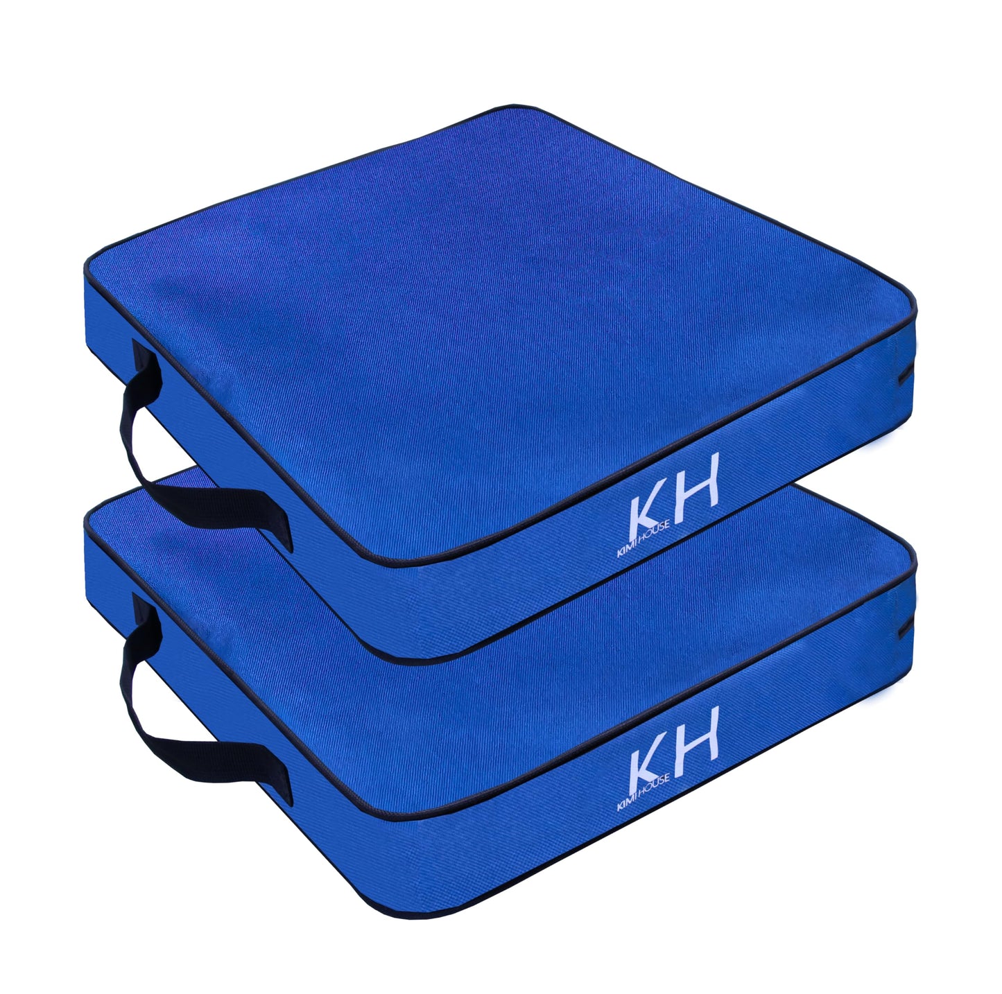 KIMI HOUSE 2 Pieces Blue Indoor & Outdoor Chair Cushion, Boat Canoe Kayak Seat, Stadium Seating for Bleachers, Best for Camping, Bleachers, Sports Events