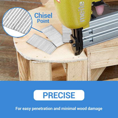 meite 16 Gauge Finish Nails, 2-Inch Galvanized 16GA Finish Nails, Small Straight Finishing Nail, Ideal for Woodworking, Upholstery, and Framing Projects (2,500 Counts)