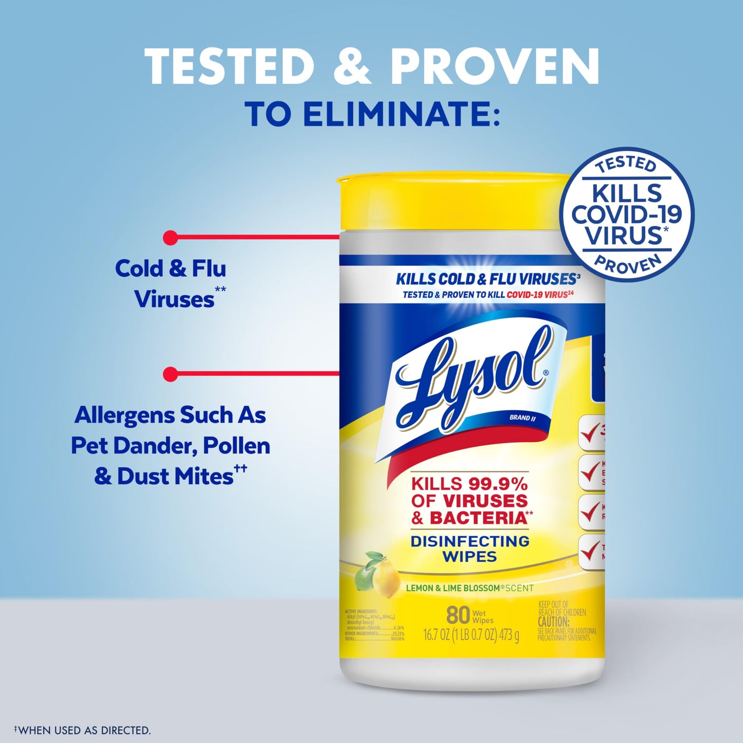 Lysol Disinfecting Wipes Bundle, Home Apartment Dorm Room Essentials and Cleaning Supplies, All Purpose Cleaner, Multi-surface Cleaning Wipes, Multi-Scent Sanitizing Wipes Bundle, 80 Count (4pk)