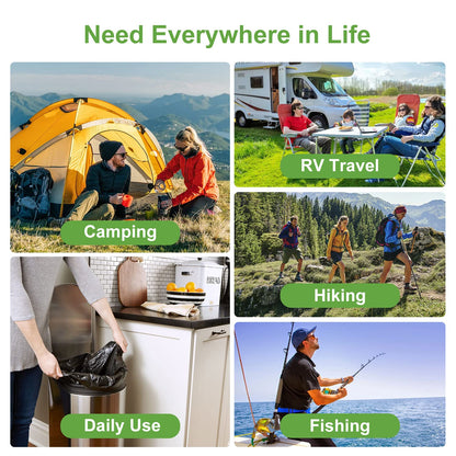 Portable Toilet Bags - LITFP 50 Count Biodegradable Waste, 8 Gallon Porta Potty, Thickened Compostable Camping Toilet Bags for Portable Potty Bucket Camping Adults Car Travel