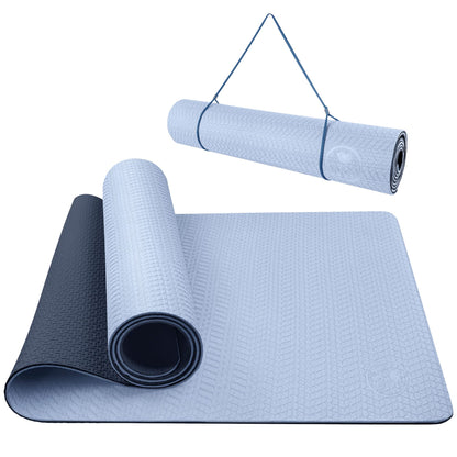IUGA Yoga Mat Non Slip Anti-tear Pilates Mat Eco Friendly Hot Yoga Mats Thick for Workout & Exercise(72"x 24"x 6mm)